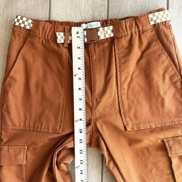 The Great X Eddie Bauer Canvas Cargo Pants Size 4 Outdoors Hiking Belted Gorp - Picture 9 of 10
